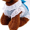 Girl Dog Pet Dress Cute Lace Skirt Dresses for Girl Cat Puppy Doggie Clothing for Party Costumes (XL, Blue)