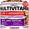 Dog Multivitamin Chewable with Glucosamine Dog Vitamins 170 Treats Codfish Free