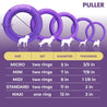 Puller Outdoor Dog Ring Toys Dog Fetch Toy Mini 2 Rings for Small Dogs Purple