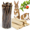 200G Natural Apple Sticks and 120G Sweet Bamboo Sticks Small Animal Chew Toys Molar Wood Toys Treats for Guinea Pigs Bunnies Chinchilla Hamster Squirrel Rabbits