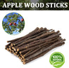 200G Natural Apple Sticks and 120G Sweet Bamboo Sticks Small Animal Chew Toys Molar Wood Toys Treats for Guinea Pigs Bunnies Chinchilla Hamster Squirrel Rabbits